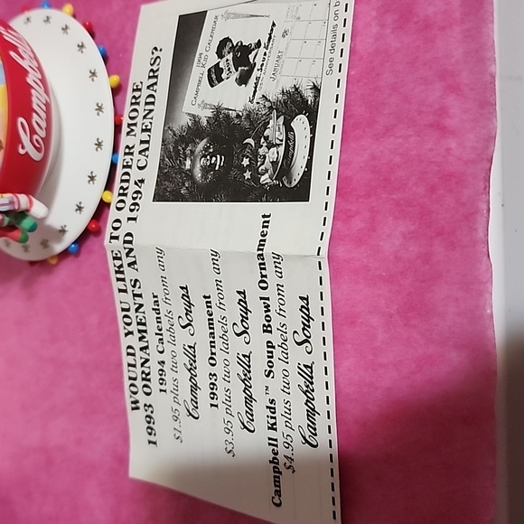 VINTAGE 1993 CAMPBELLS SOUP KIDS CHRISTMAS ORNAMENT SLEEPING IN BOWL / DOG. - Picture 7 of 7